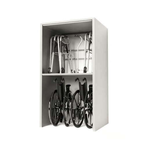 Wheelchair and Walker Shelving, 42" W x 36" D x 76" H